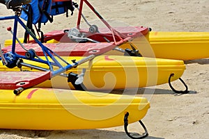 Bicycle floater on sand