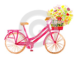 Bicycle with flowers photo