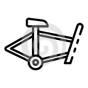 Bicycle frame icon, outline style
