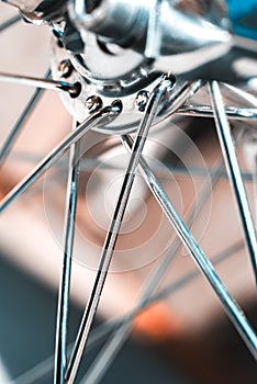 Bicycle front wheel with spokes