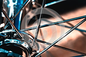 Bicycle front wheel with spokes