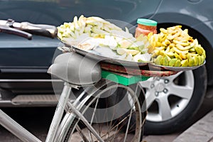 Bicycle with fruits