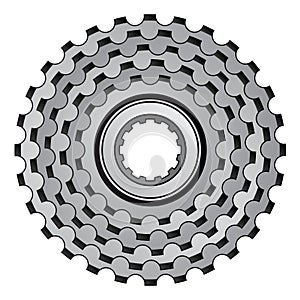 Bicycle gear cogwheel sprocket icon