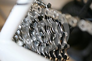 Bicycle gears and chain photo