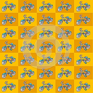 Bicycle gift card or cloth, pattern, repeating pattern,