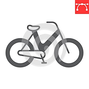 Bicycle glyph icon
