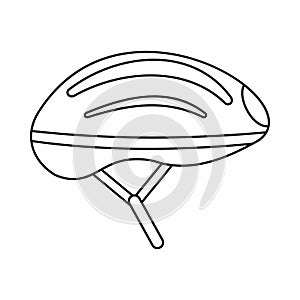 Bicycle helmet icon, outline style