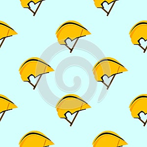 Bicycle helmet vector illustration protective wear seamless pattern