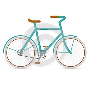 Bicycle hipster in flat style