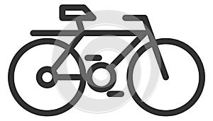 Bicycle icon. Eco city vehicle line symbol