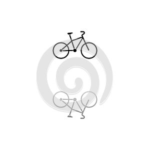 Bicycle icon flat