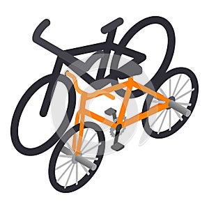 Bicycle icon isometric vector. Two new modern bike
