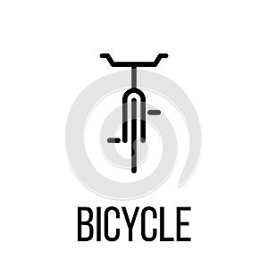 Bicycle icon or logo in modern line style.