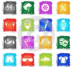 Bicycle icon set