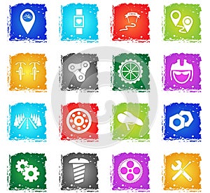 Bicycle icon set