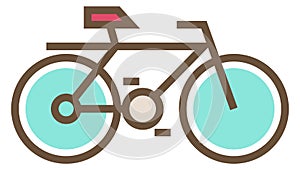 Bicycle icon. Urban eco transport line symbol