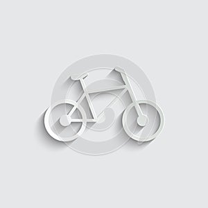 Bicycle icon vector. Black symbol of bicycle