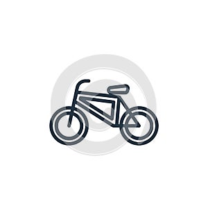 bicycle icon vector from vehicles concept. Thin line illustration of bicycle editable stroke. bicycle linear sign for use on web