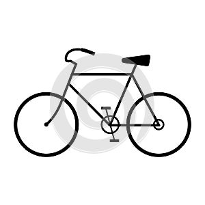 Bicycle icon on white background