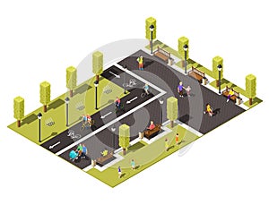 Bicycle Isometric Composition