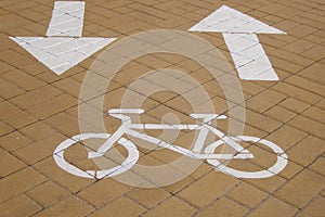 Bicycle lane cycle path - Stock Photos