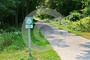 Bicycle lane in the forest