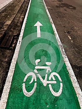 Bicycle lane.