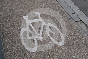 bicycle lane on the road