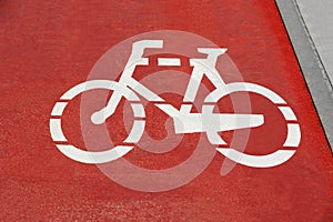 Bicycle lane road sign