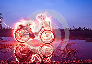 Bicycle light painting