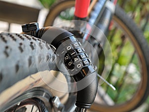 bicycle lock with combination of numbers, bike lock concept