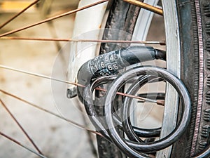 Bicycle lock with numbers