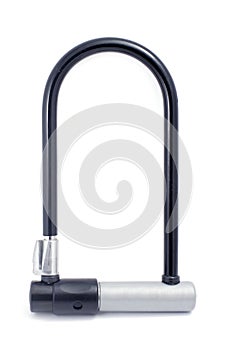 Bicycle lock on white