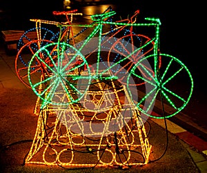 Bicycle Made up of LED (light emitting diode)