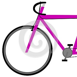 Bicycle with many funi colors.