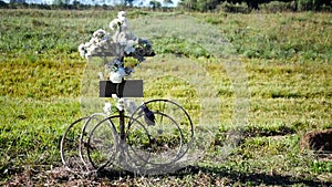 Bicycle memorial for road accident victims
