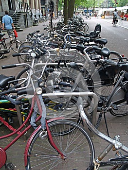Bicycle mess in Amsterdam
