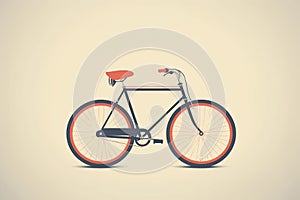 bicycle minimalist illustration of a bike on a light background