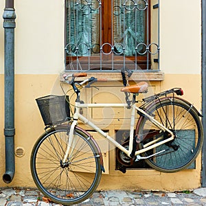 Bicycle parked near home