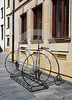 Bicycle parking in Bratislava