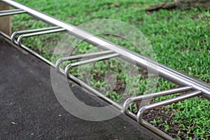 Bicycle parking on the park.