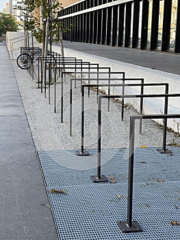 Bicycle parking space in the city