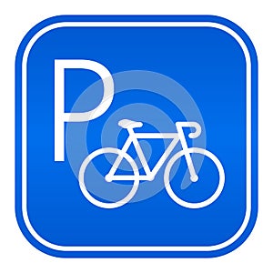 Bicycle parking vector sign