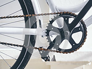 Bicycle Parts Crank and chain set with pedal