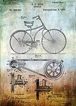 Bicycle patent from 1890