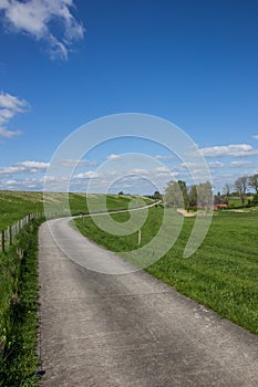 Bicycle path along the dollard route in Ostfriesland