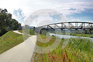 Bicycle path around Tyniec. Near Krakow, Poland.