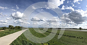 Bicycle path around Zalk in Overijssel