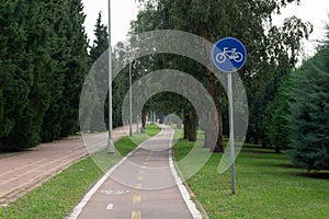 Bicycle Path and bike sign