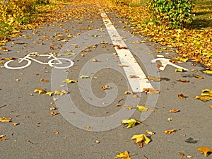 Bicycle path and footpath